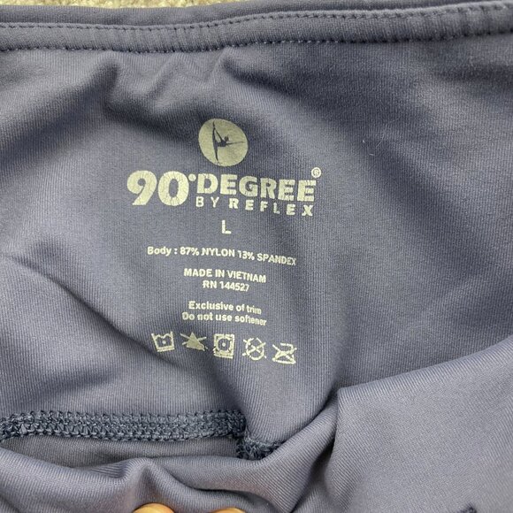 90 Degree by Reflex Stretchy Legging Pants Women Size Large L Blue Activewear - Picture 2 of 11